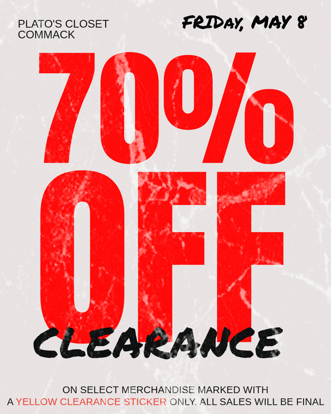 70% Clearance is on
